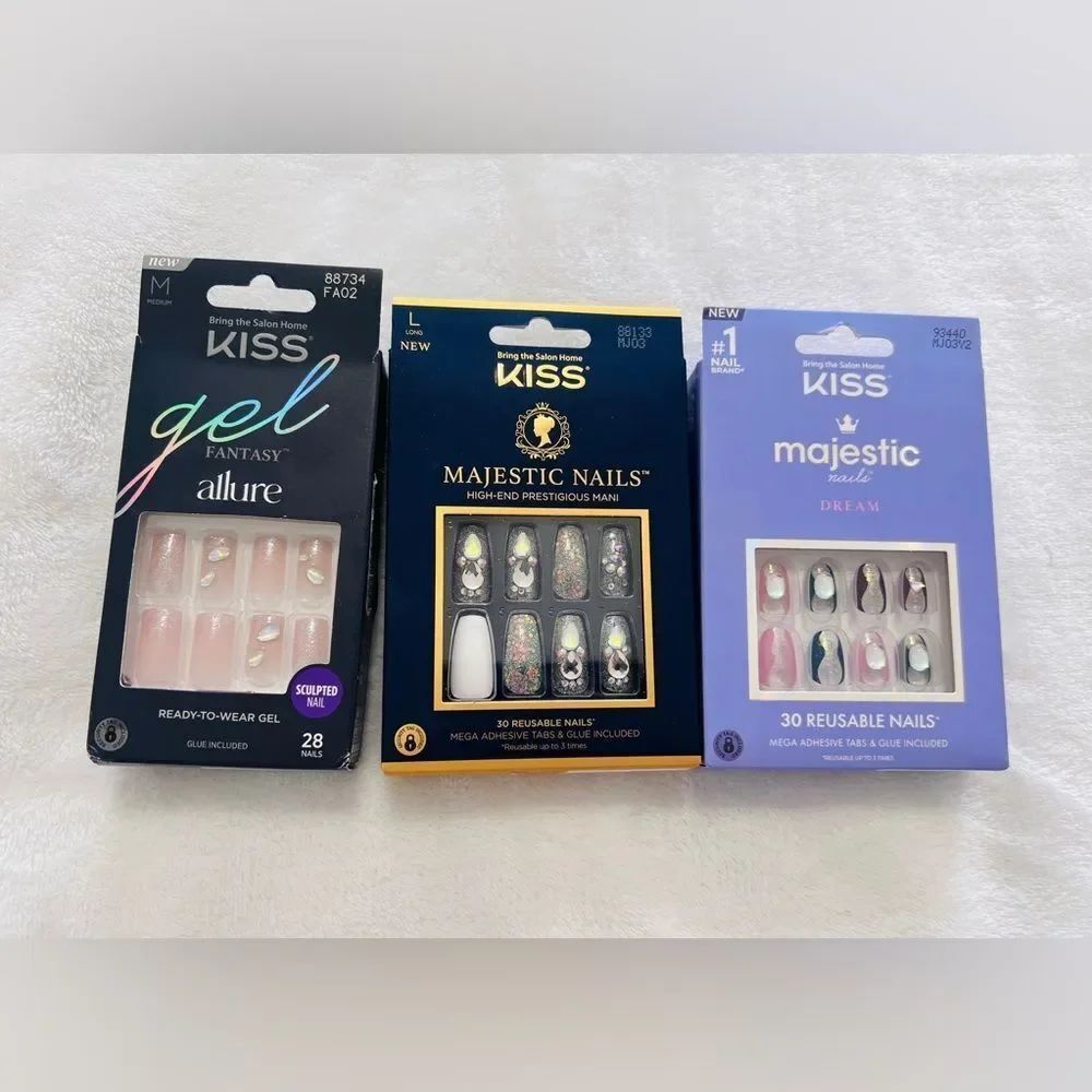 Lot Of 3 KISS Majestic Nails in Crown Yourself